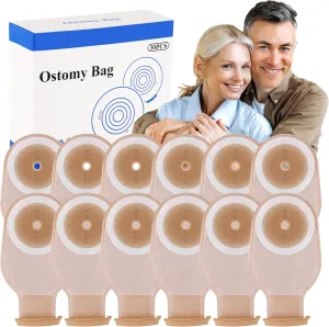 100 PCS Colostomy Bags, 15mm-65mm Ostomy Supplies, One-Piece Ostomy Bays for Lleostomy Stoma Care, Cut-to-Fit.