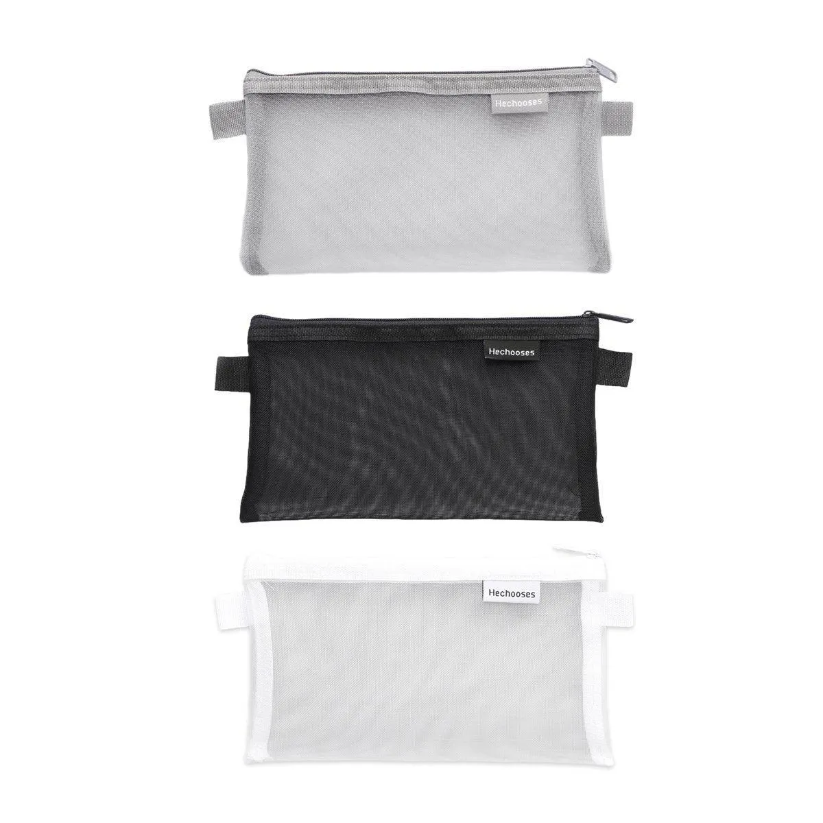 10PCS Clear Mesh Pencil Case Pen Cosmetic Makeup Storage Bag Organizer Pouch
