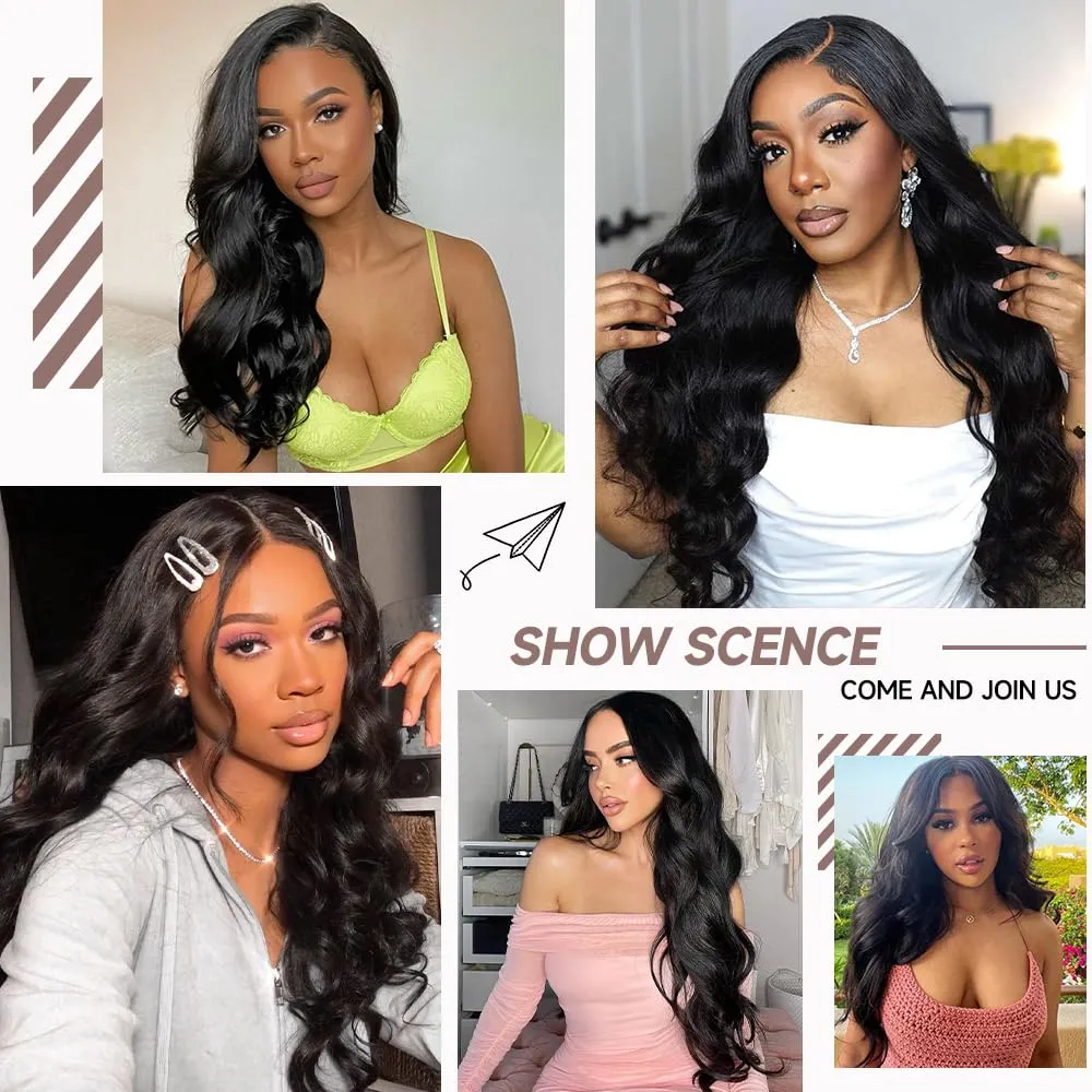 13x6 HD Lace Front Wigs Human Hair 28 Inch Body Wave Lace Front Wigs Human Hair Pre Plucked 200% Density Transparent Lace Frontal Wigs Human Hair Lace Front Wigs Baby Hair Human Hair Wig for Women