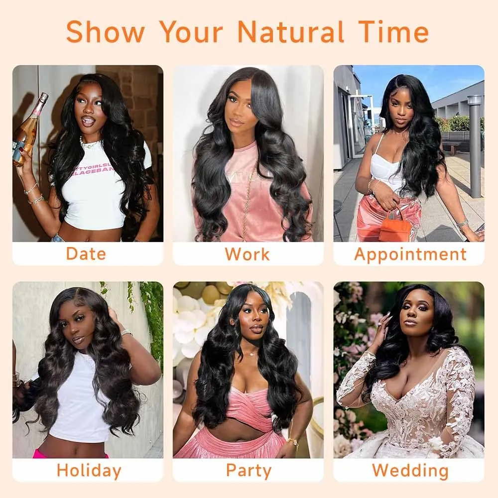 13x6 Lace Front Wigs Human Hair 28 Inch 210% Density Body Wave HD Lace Front Wigs Human Hair Pre Plucked Frontal Wigs Human Hair Baby Hair for Women