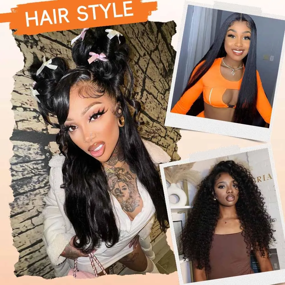 13x6 Lace Front Wigs Human Hair 28 Inch 210% Density Body Wave HD Lace Front Wigs Human Hair Pre Plucked Frontal Wigs Human Hair Baby Hair for Women
