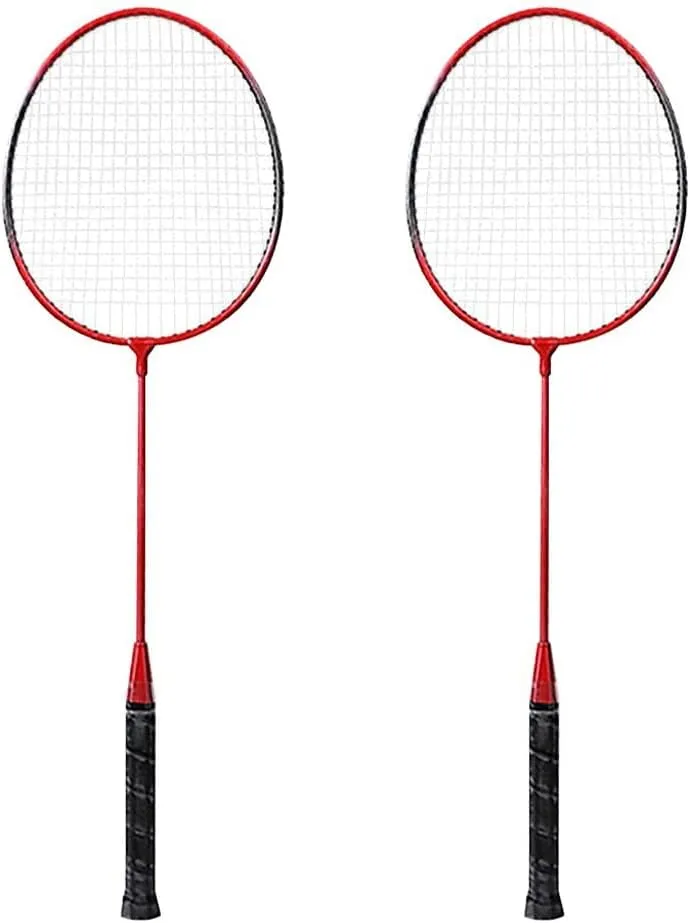2 Player Badminton Racket Set Indoor Outdoor Sports Students Practice Badminton Racquet with Cover Bag