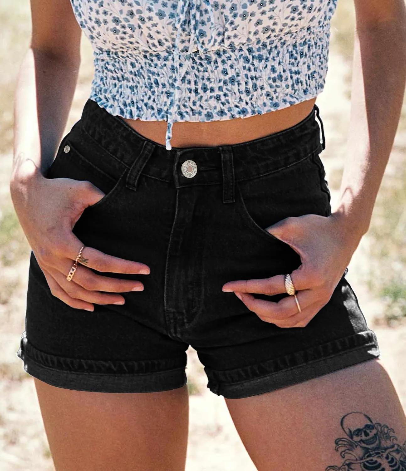2025 Jean Shorts for Women Casual Stretchy Denim Summer Hot Short