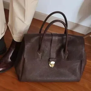 2025 Messenger Handbag Women's Trendy Hand Soft Leather Large Capacity Work Handbag