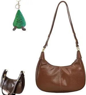 2025 Women's Designer Solid Color Hobo Shoulder Purse Bag - Versatile and Elegant Crescent Underarm Bag