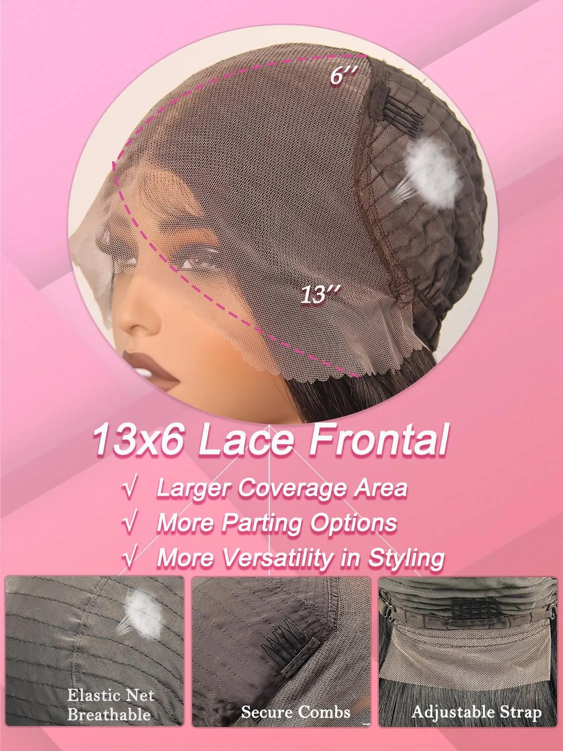 26 Inches Highlight Synthetic Lace Front Wig, 13x6 Hd Lace Front Pre Plucked Hairline with Baby Hair, Heat Resistant Long Wavy Synthetic Wigs for Black Women