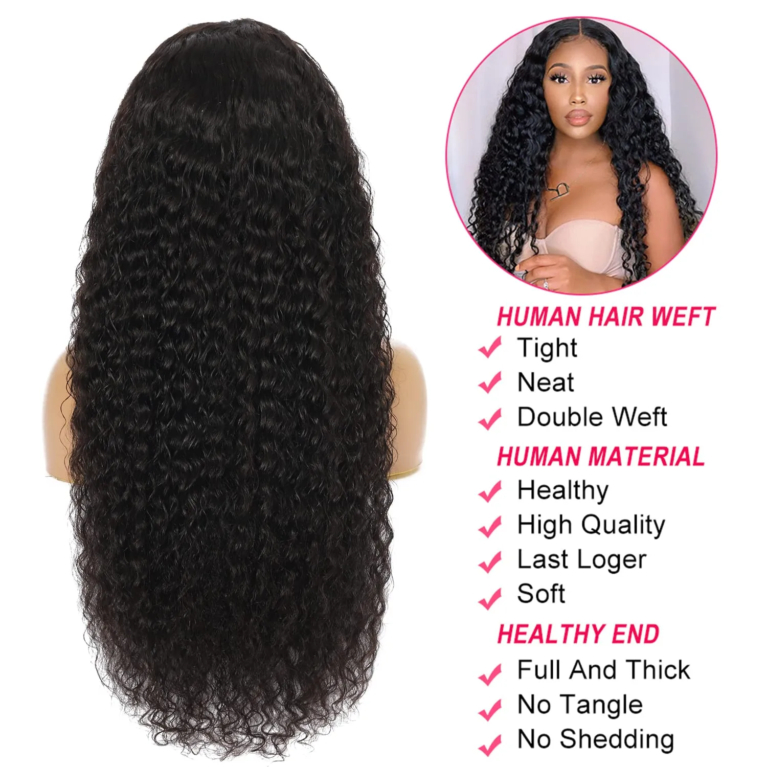 28 Inch Deep Wave Lace Front Wigs Human Hair 180% Density HD Transparent Glueless Curly Wig Human hair Pre Plucked with Baby Hair Deep Wave Wig 13x6 Lace Frontal Wigs for Women Human Hair