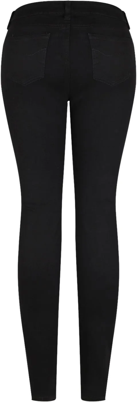 2LUV Women's Distressed Skinny Ripped Jeans