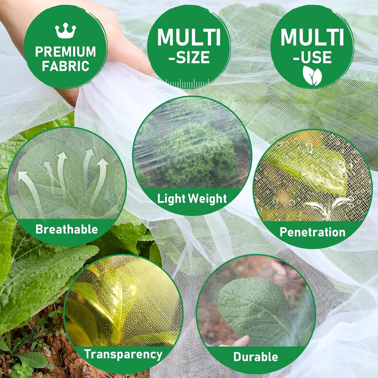 2Pack 10x30ft Garden Netting Mesh Barrier, Ultra Fine Mosquito Net for Patio,Garden Netting for Raised Beds,Fruit Tree Netting for Garden Protection Blueberry Bush Netting Cover