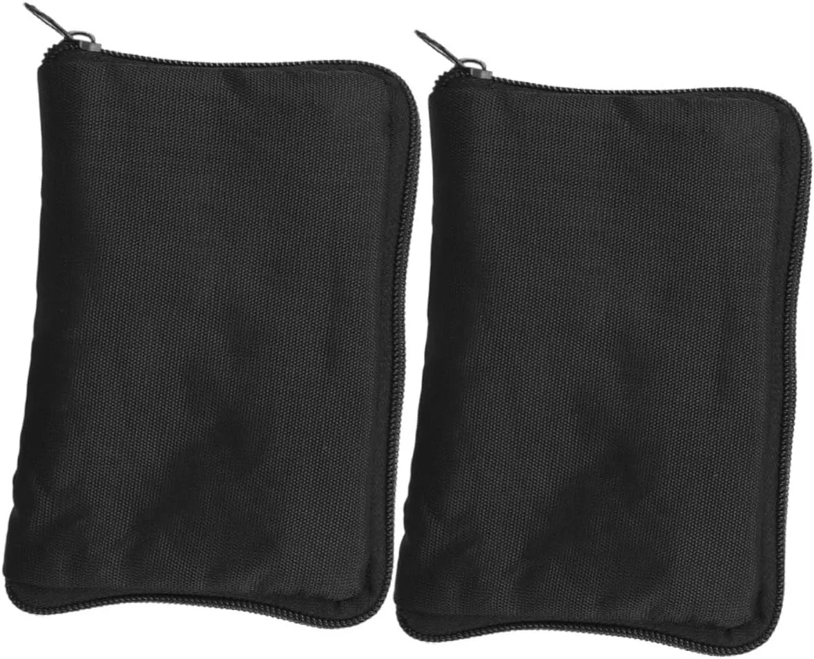 2pcs Portable Testing Kit Case Durable Cloth Storage Bag with Zipper for Blood Oxygen Compact Organizer Travel Pouch Compatible