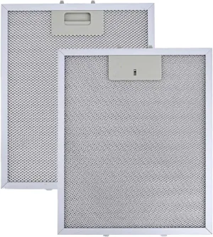 2Pcs Range Hood Filter Replacement, Metal Grease Filter For RANGEMASTER Cooker Hood, 5-Layer Silver Aluminum Extractor Fan Filter, Mesh Stove Hood Vent Filter, 300X250x9mm