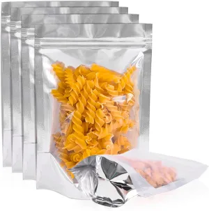 30PCS 12"X16" Mylar Bags for Food Storage with Clear Front Window,Smell Proof Stand Up Ziplock Pouch,Resealable Bags for Small Business Packaging Candy Coffee Bean Nuts Cookie Long Term