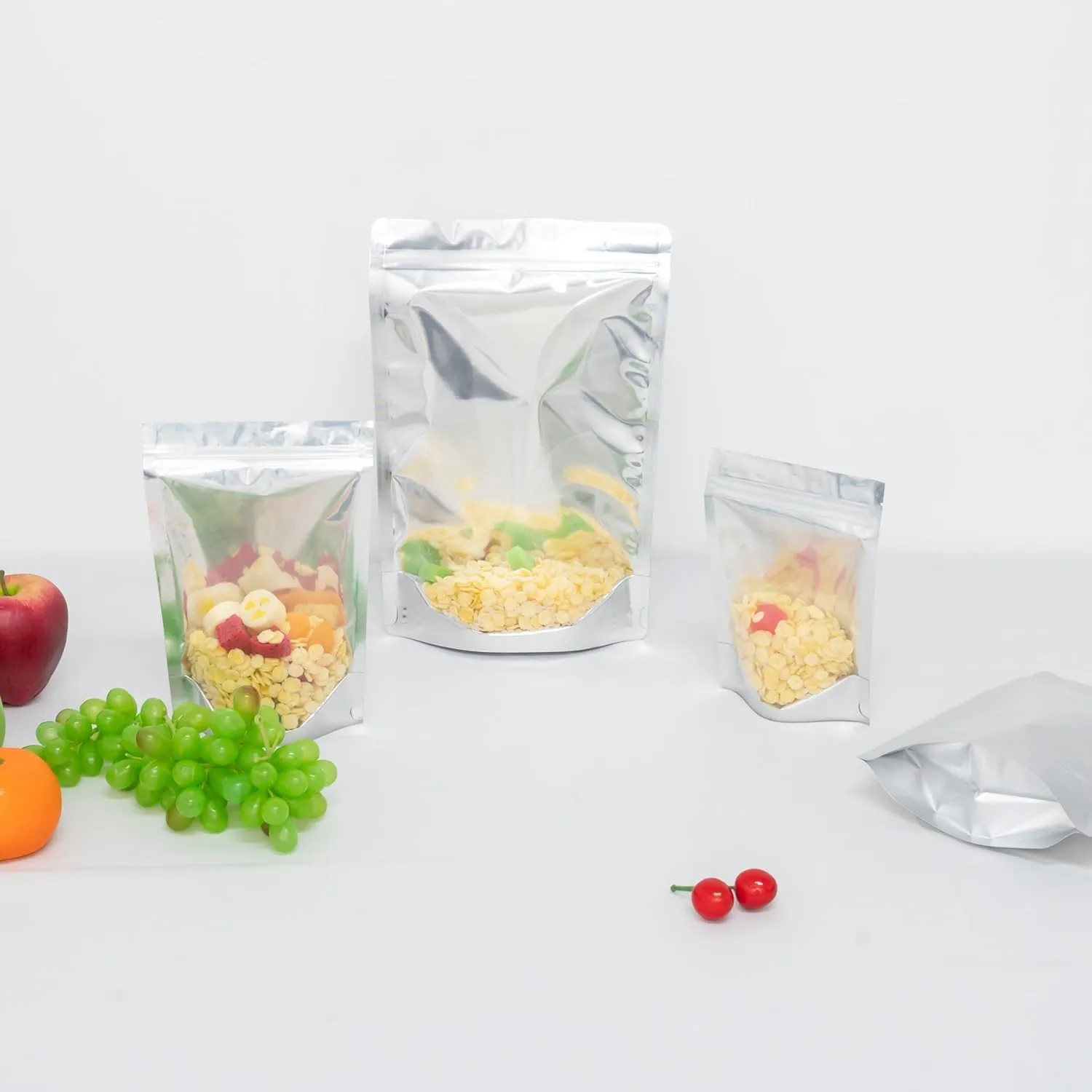 30PCS 12"X16" Mylar Bags for Food Storage with Clear Front Window,Smell Proof Stand Up Ziplock Pouch,Resealable Bags for Small Business Packaging Candy Coffee Bean Nuts Cookie Long Term