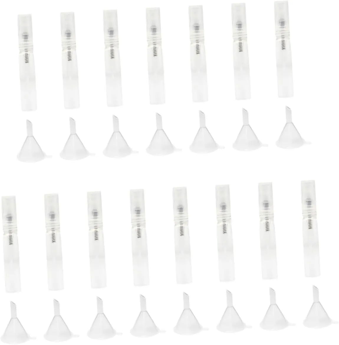 30Pcs Refillable Perfume Bottles Transparent Portable Spray Containers with Funnel for Travel Gym and Everyday Use Leak Design for Body Spray and Perfume