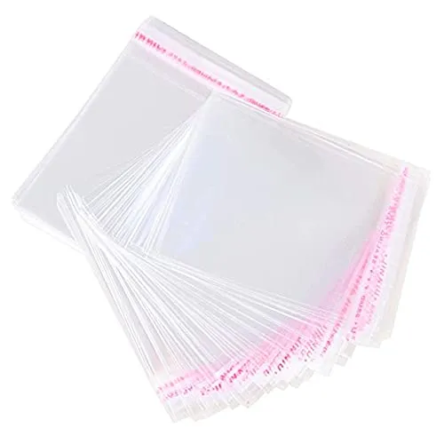 4.5x8 Inches :  Transparent Plastic Poly Bag Sealable | Used for mobile cover packaging, gift packing, cards and other Packing BOPP Poly Bags Self Adhesive Pack Of (1000)