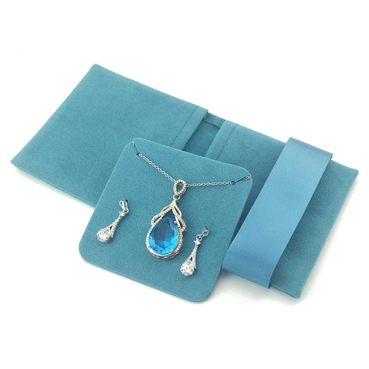 5pcs Flannel Jewellery Bags Drawstring Pouches for Storing Jewellery Accessories