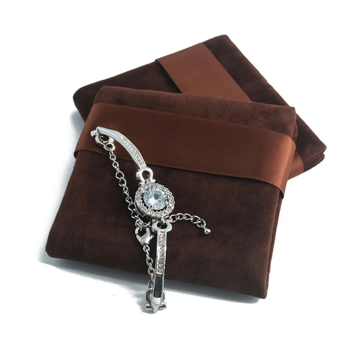 5pcs Flannel Jewellery Bags Drawstring Pouches for Storing Jewellery Accessories