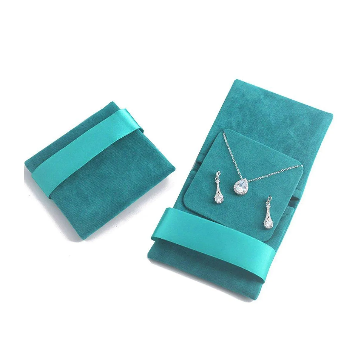 5pcs Flannel Jewellery Bags Drawstring Pouches for Storing Jewellery Accessories