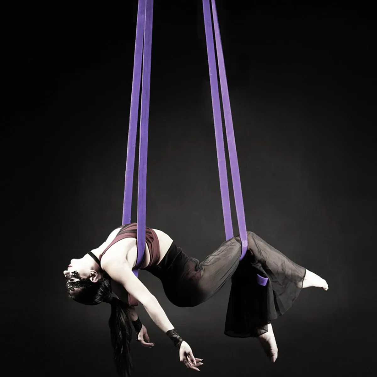 6.6ft 2m Aerial Loops Aerial Straps Ropes Aerial Acrobatics Body Loop Trapeze Circus Apparatuses Equipment Yoga Straps 1 pairs