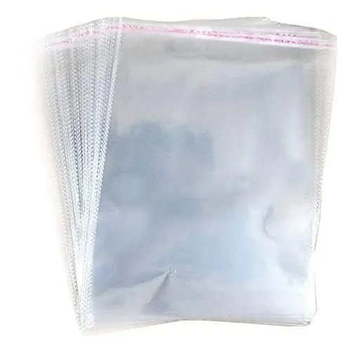 7.5x14 Inches : Self Adhesive Resealable BOPP Clear Poly Plastic Pouch Bag Clear Transparent bags Pack Of (1000)