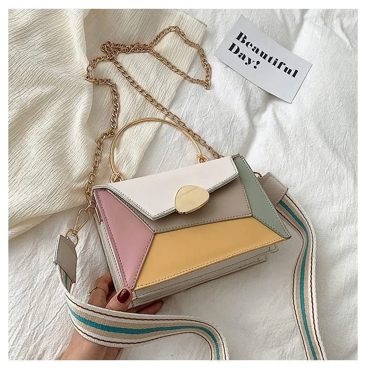 Abigail – Geometric Pattern Compact Crossbody Bag