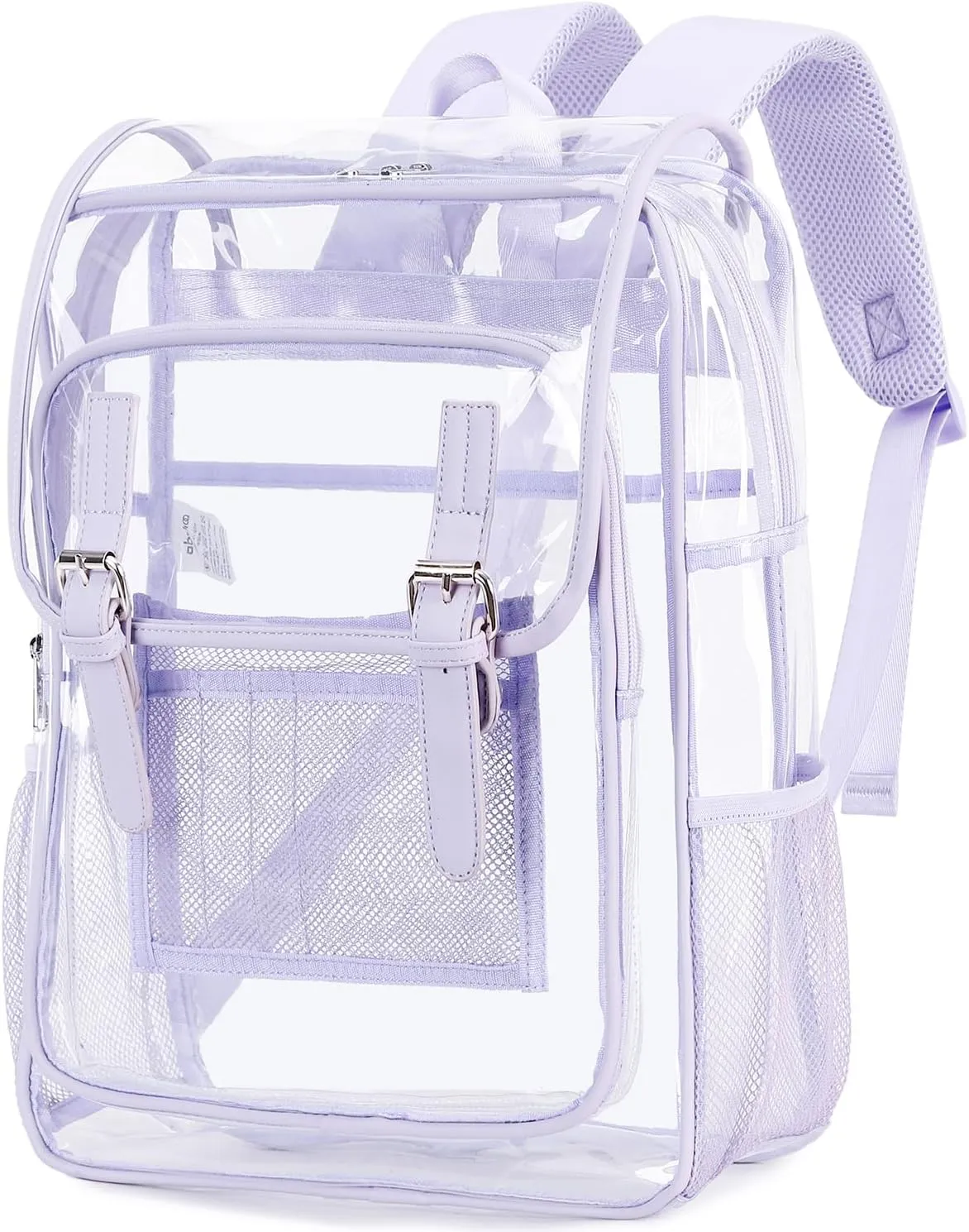 abshoo Heavy Duty Clear Backpack for School Girls Transparent School Bookbag (Purple)