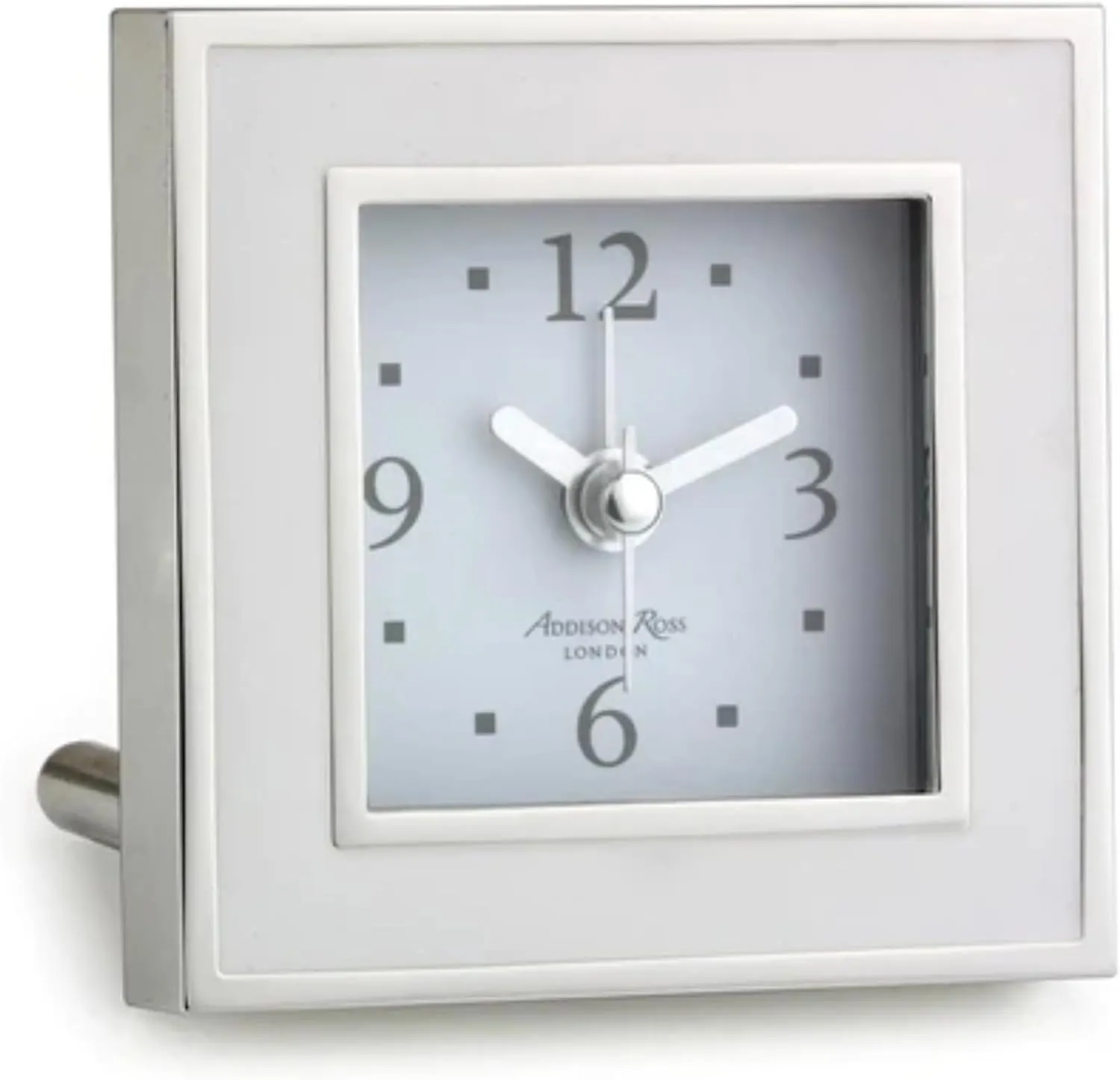 Addison Ross White Enamel Alarm Clock