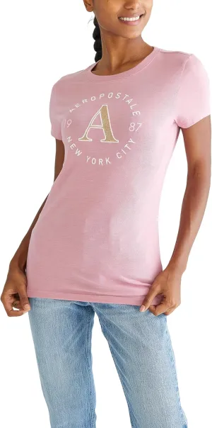 AEROPOSTALE Women's Circle Short Sleeve Graphic Tee