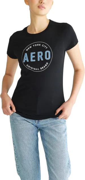 AEROPOSTALE Women's Circle Short Sleeve Graphic Tee
