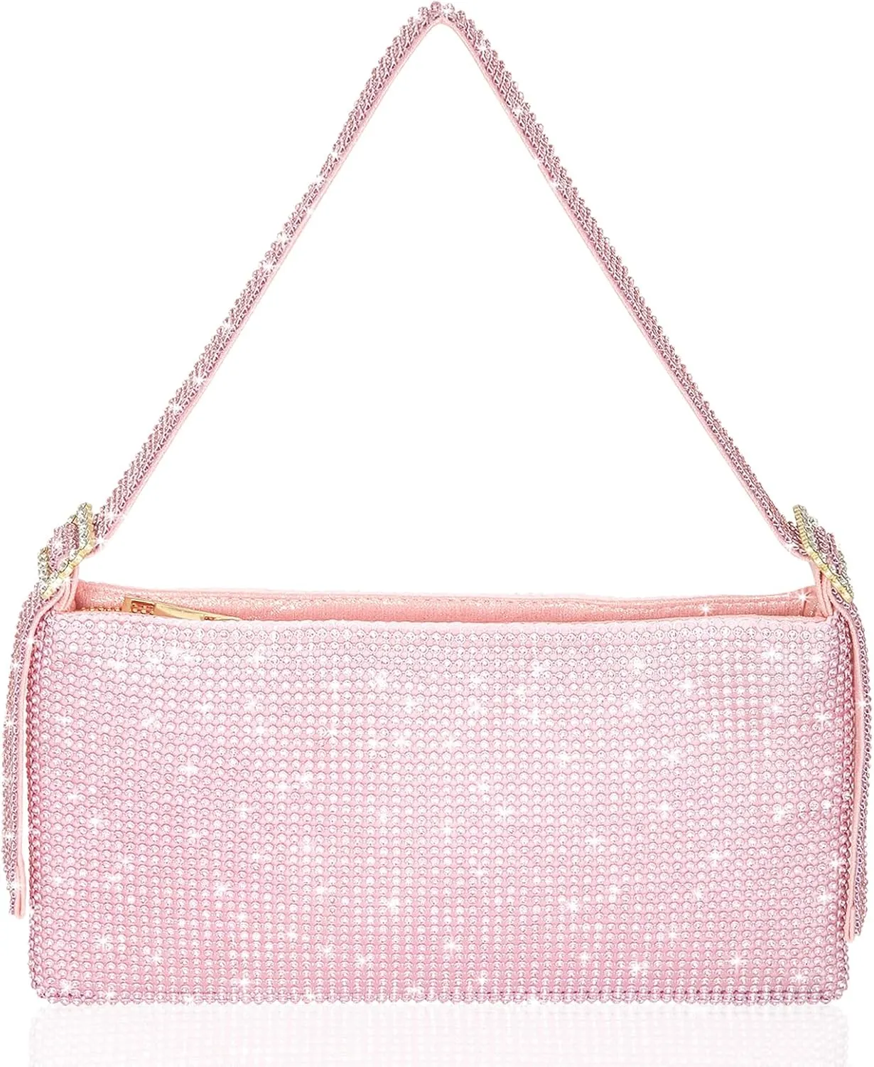 Afashor Women's Rhinestone Evening Bag Shiny Shoulder Clutch Purse for Wedding Party with Adjustable Strap