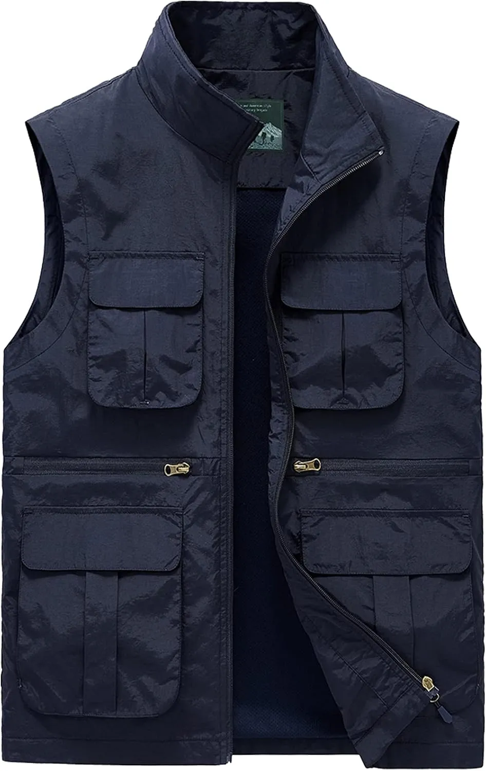 AIEOE Men's Outdoor Workout Vest Lightweight Travel Photo Vest Sleeveless Jacket with Pockets
