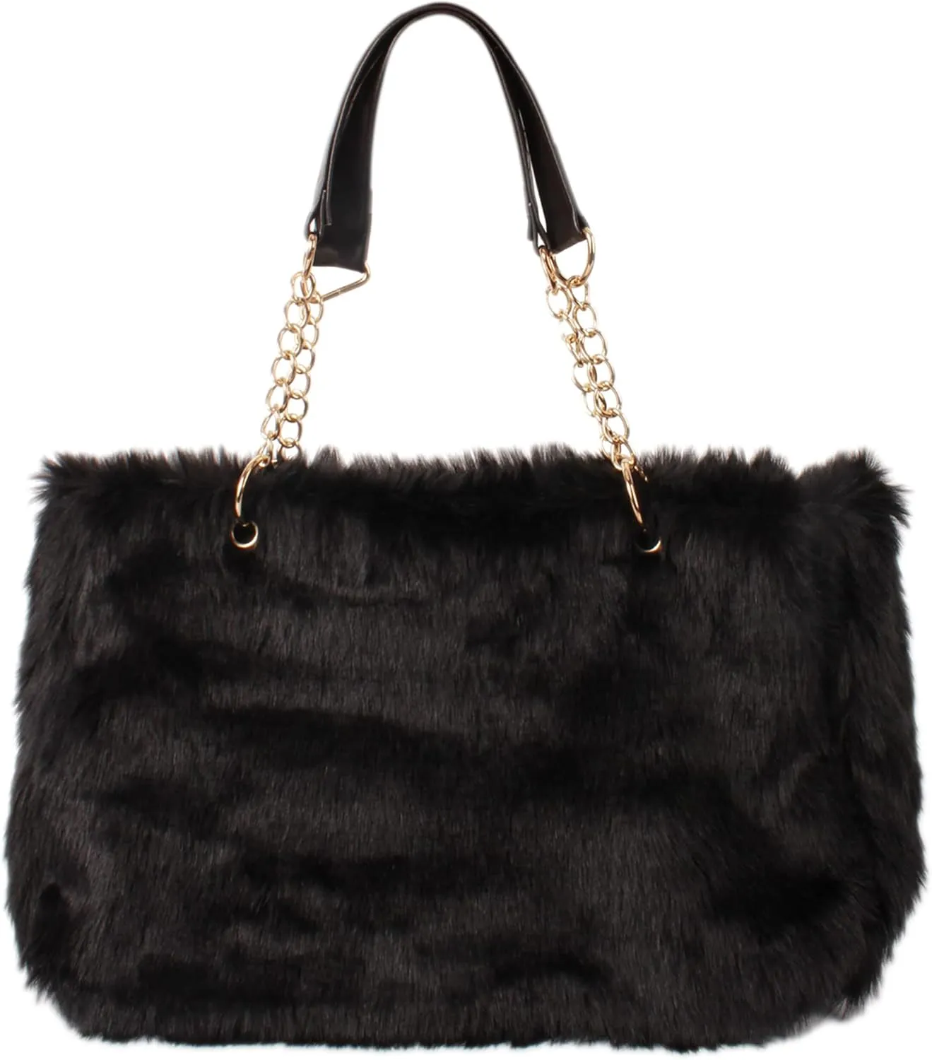 Aisa Choice Women's Faux Fur Tote Purse Furry Leopard Large Capacity Shoulder Bag Satchel Handbag …