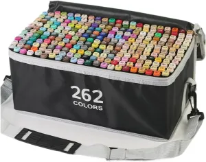 Alcohol Paint Markers Dual-Tip Single-Shoulder Bag for Kids - The Perfect Art Supplies for Coloring, Drawing, Sketching Gifts for Teens Girls Boys Kids Artists (262)