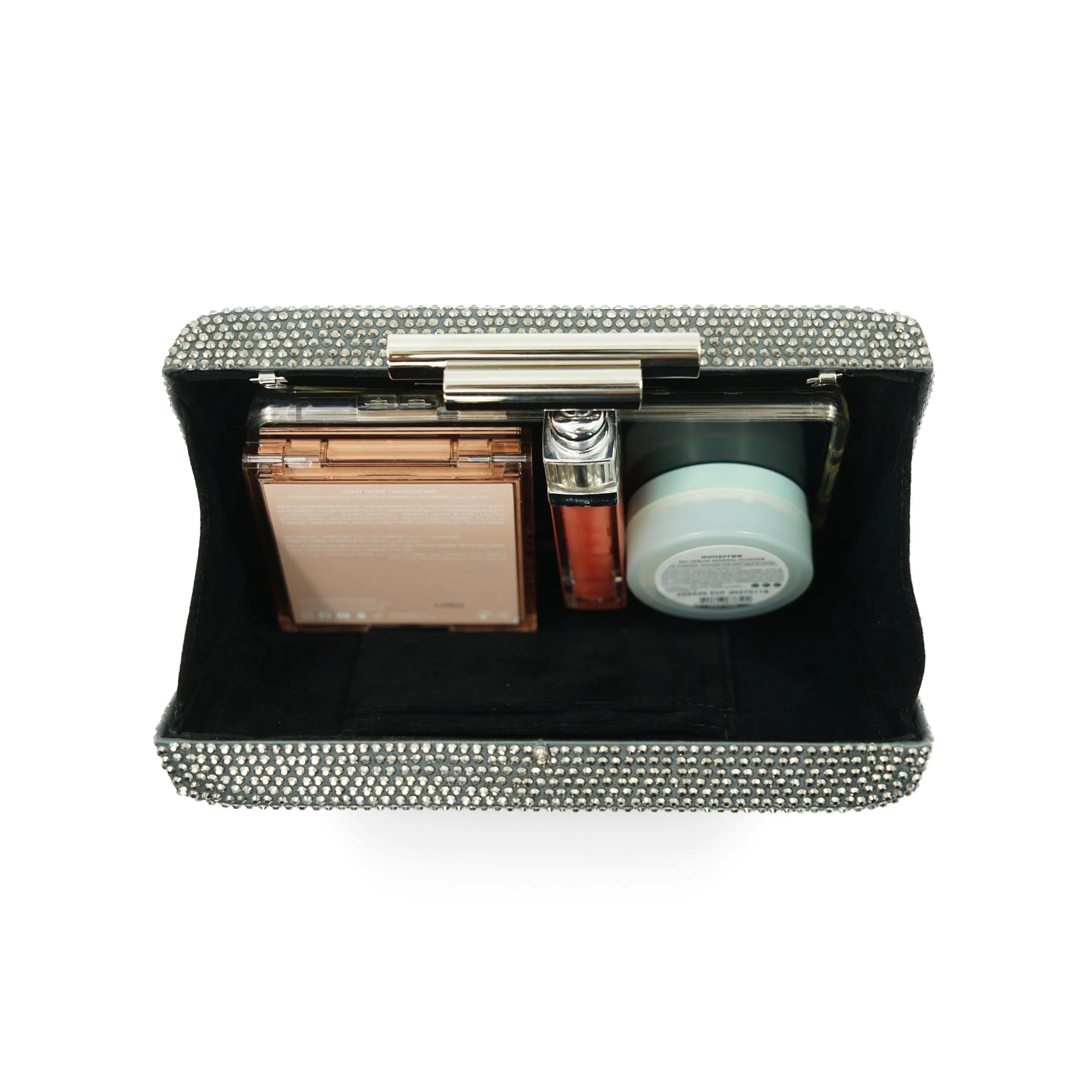 Alexa Crystal Clutch (Pewter)