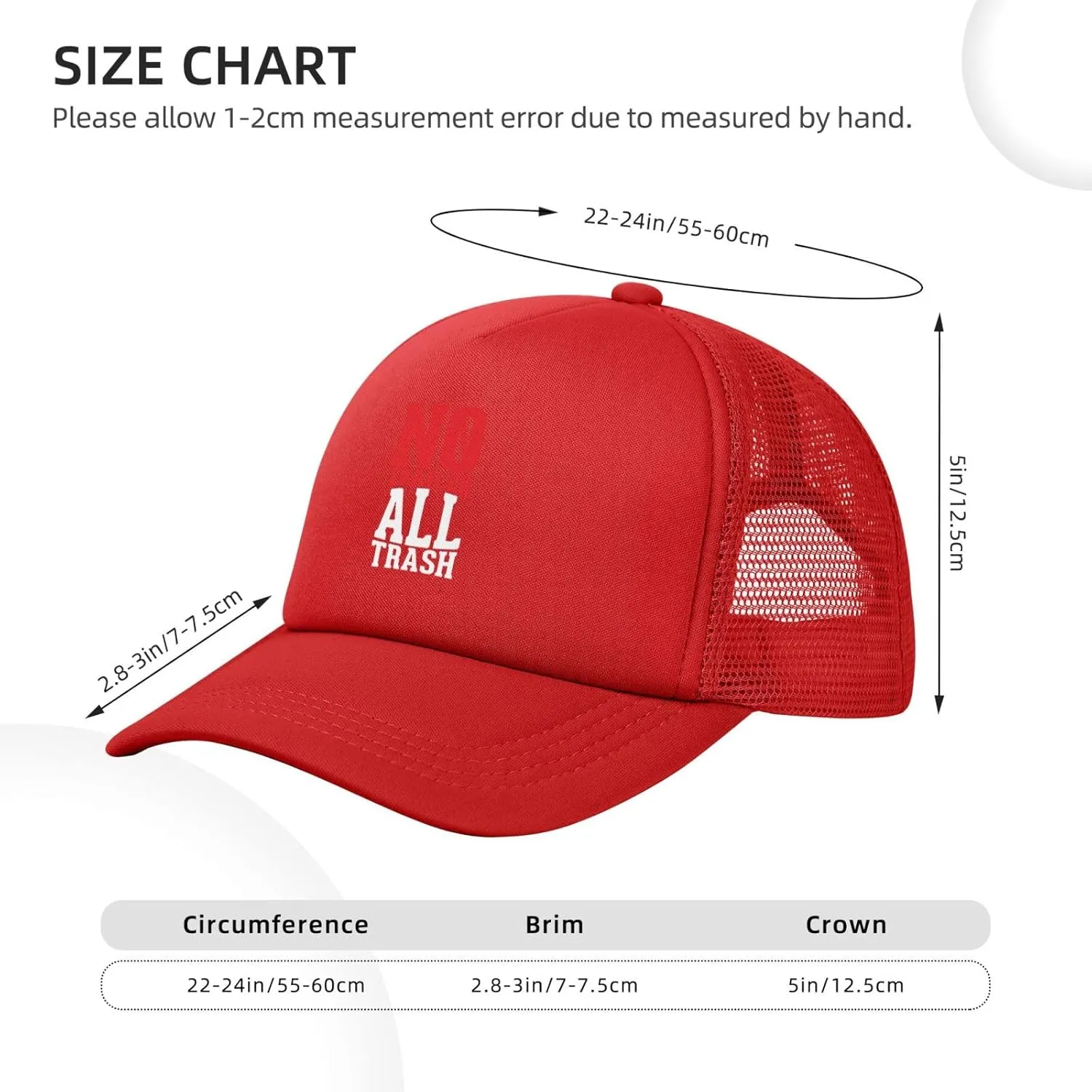 All Trash No Trailer Adult Mesh Baseball Cap