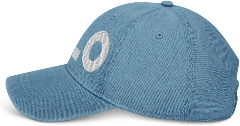 ALO Airport Hat (Embroidered Denim Cap) Flying to Waterloo Airport Gift