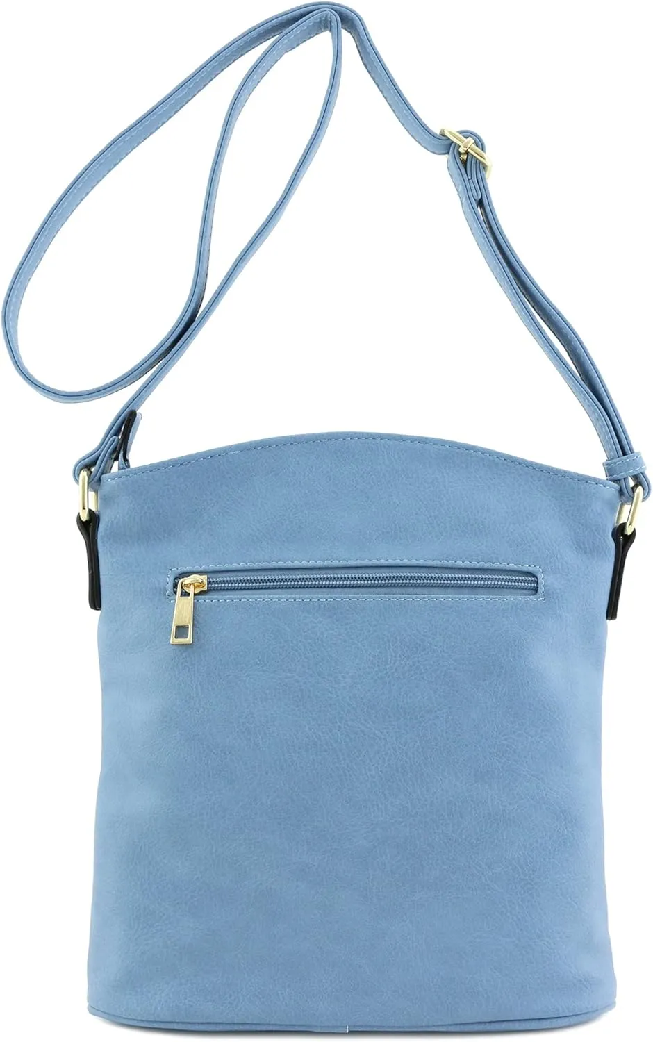 ALYSSA Triple Zip Pocket Large Crossbody Bag