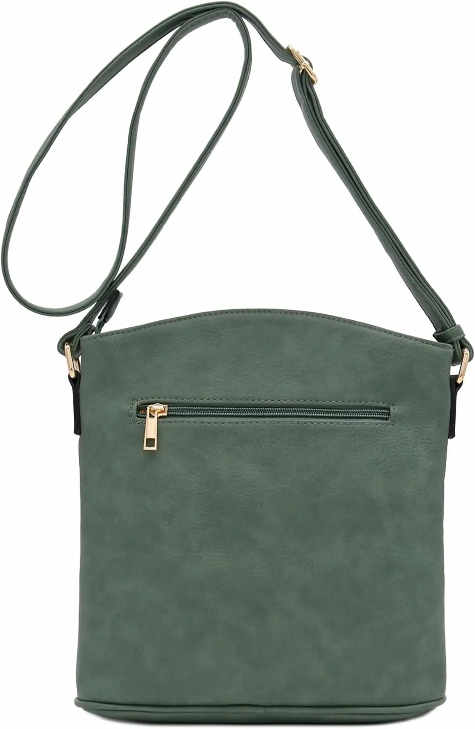 ALYSSA Triple Zip Pocket Large Crossbody Bag