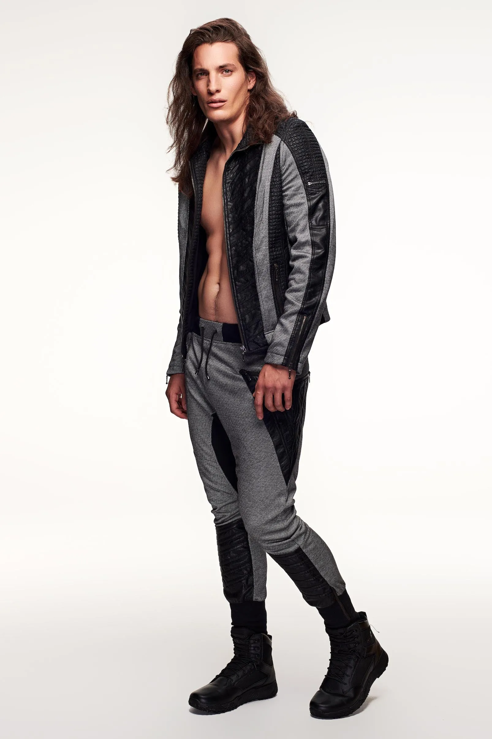 Anakin Jacket – Speckled Men's Leather Festival Jacket