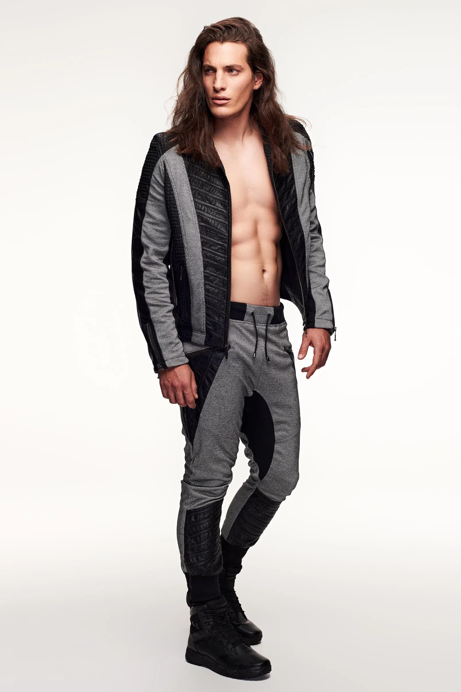 Anakin Jacket – Speckled Men's Leather Festival Jacket