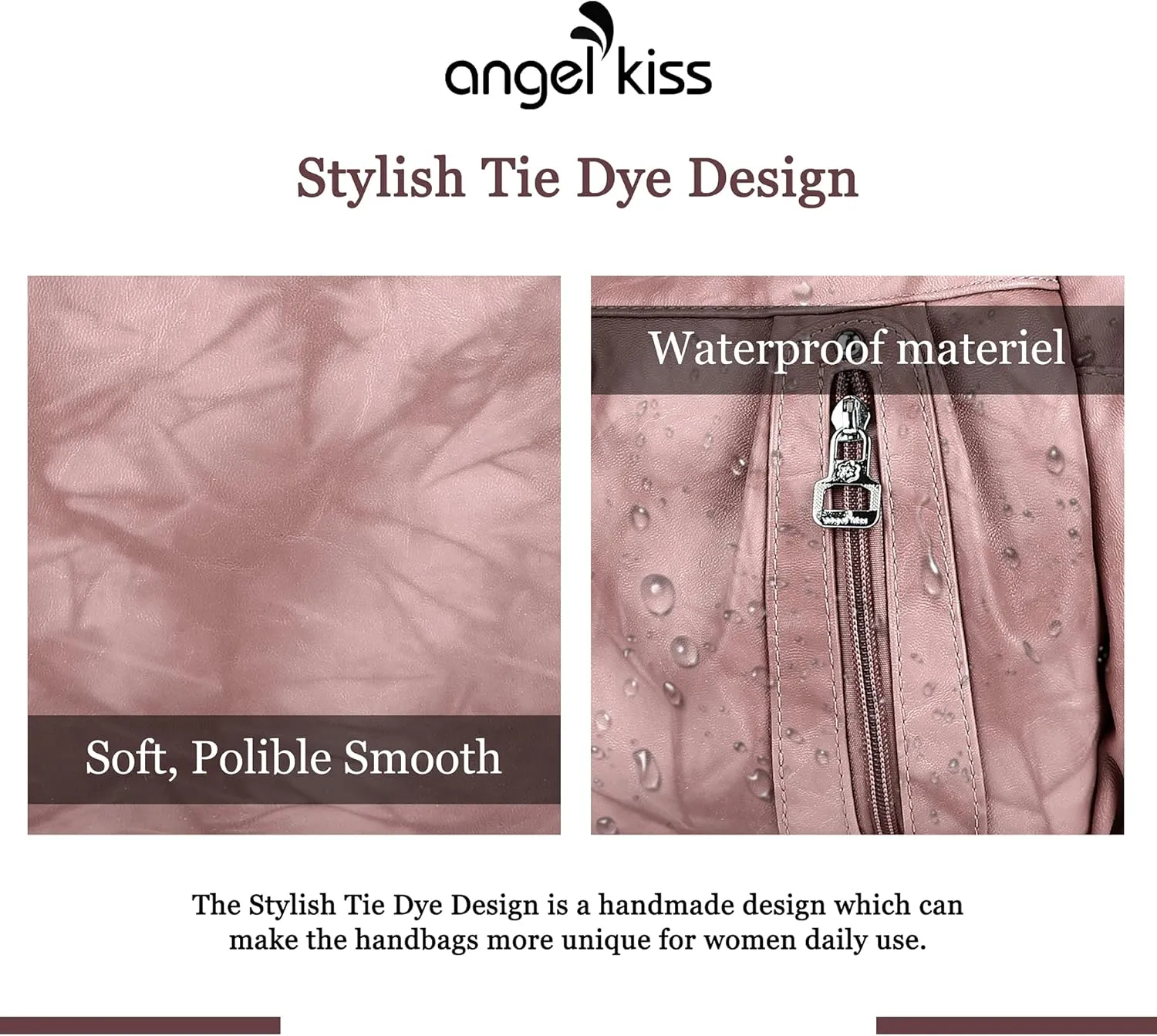 Angelkiss Large Purses and Handbags for Women Washed Faux Leather Crossbody Hobo Satchel Shoulder Handbag Tote Purse