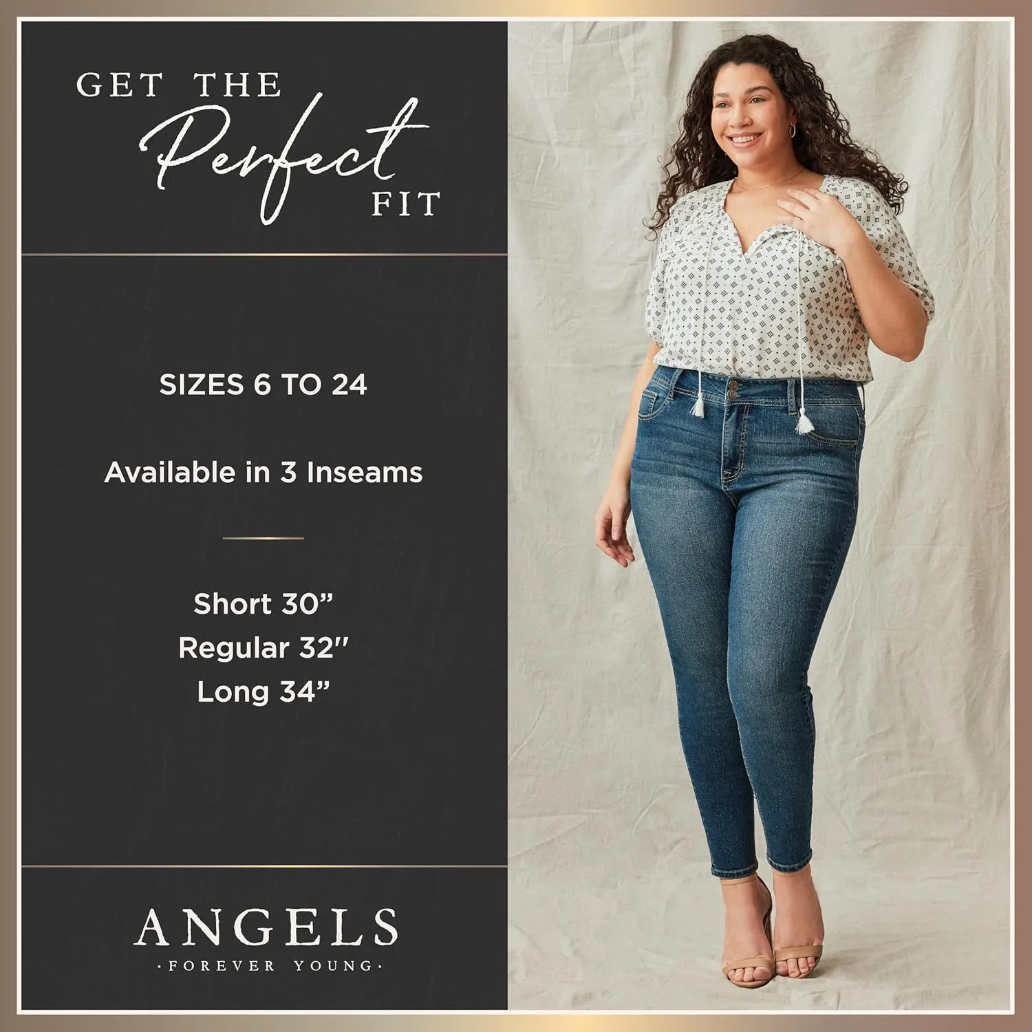 Angels Forever Young Women's Curvy Crop Jeans