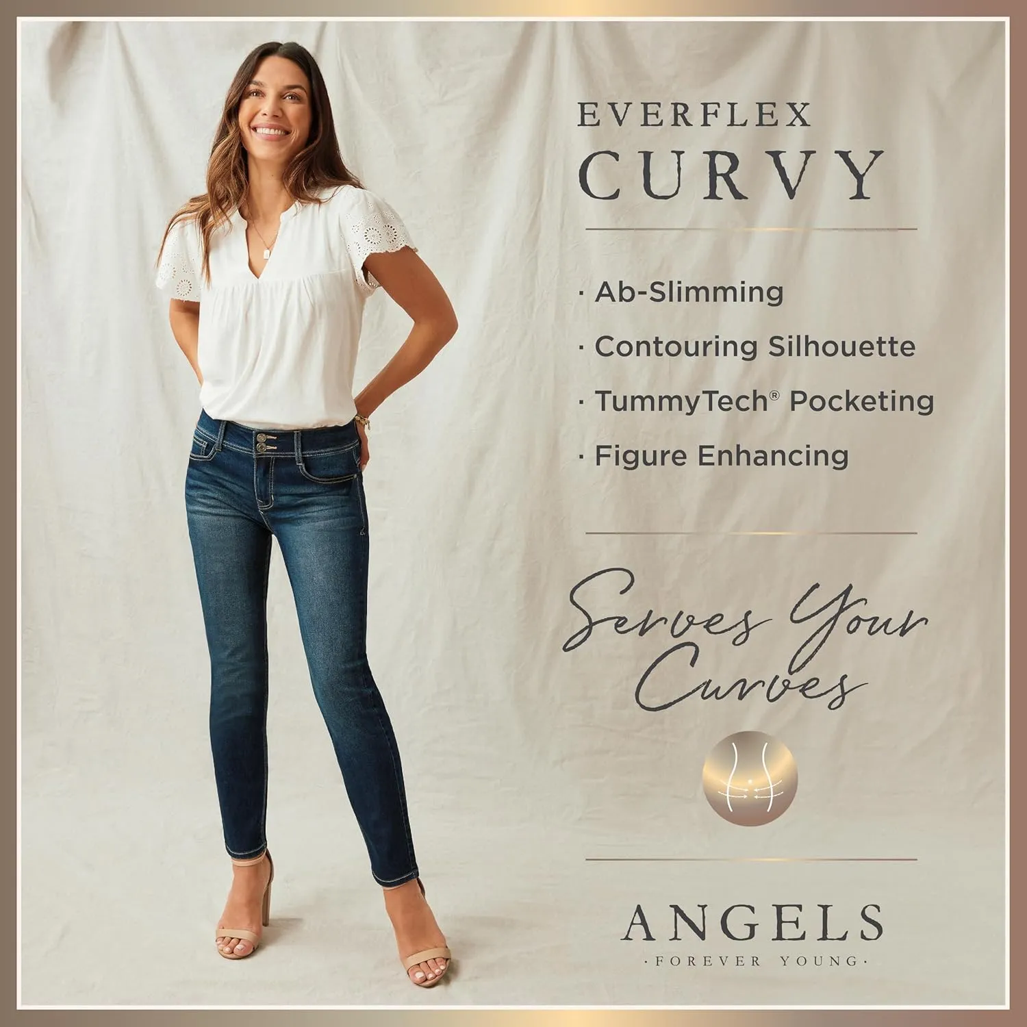 Angels Forever Young Women's Curvy Crop Jeans