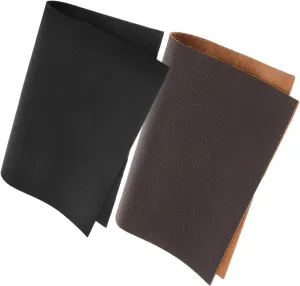 Angoily 2pc Faux Leather Sheets for Crafts DIY Projects Leather for Sofa Making Hat Bag Jewelry