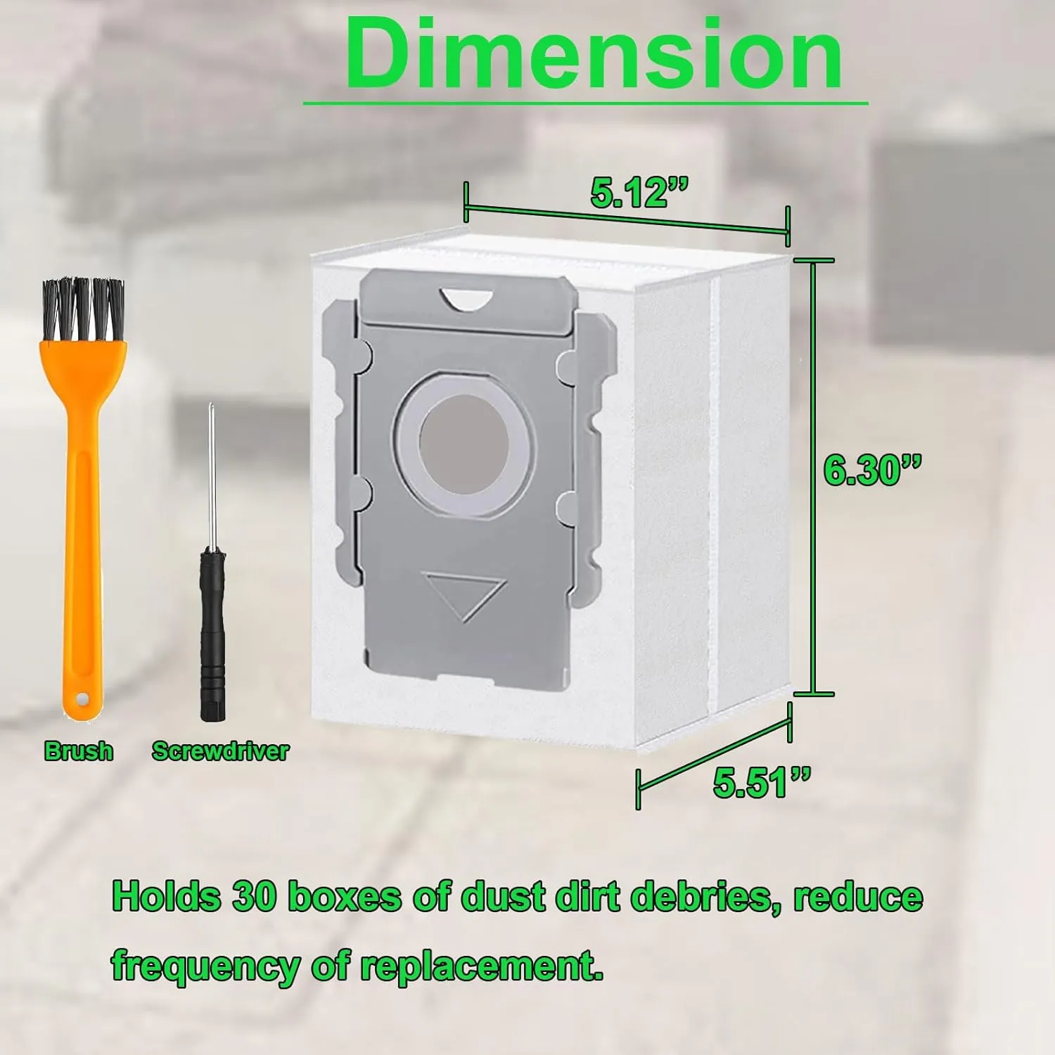 ApexOne 16 Packs Vacuum Bags for iRobot Roomba Clean Base i7, i7 , i8, i8 , i3, i3 , i4, i4 , i5, i5  i6, i6 , j5, j5 , j6, j6 , j7, j7 , j8, j8 , s9, s9 , j9, j9  Auto-empty Dirt Disposal Cleaners