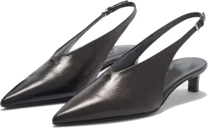 Arqa Kitten Heels Pumps for Women Closed Pointed Toe Slingback 1.18 in Heels with Buckle Dress Shoes for Dating Party Working