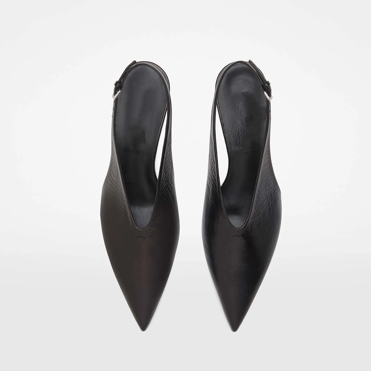 Arqa Kitten Heels Pumps for Women Closed Pointed Toe Slingback 1.18 in Heels with Buckle Dress Shoes for Dating Party Working
