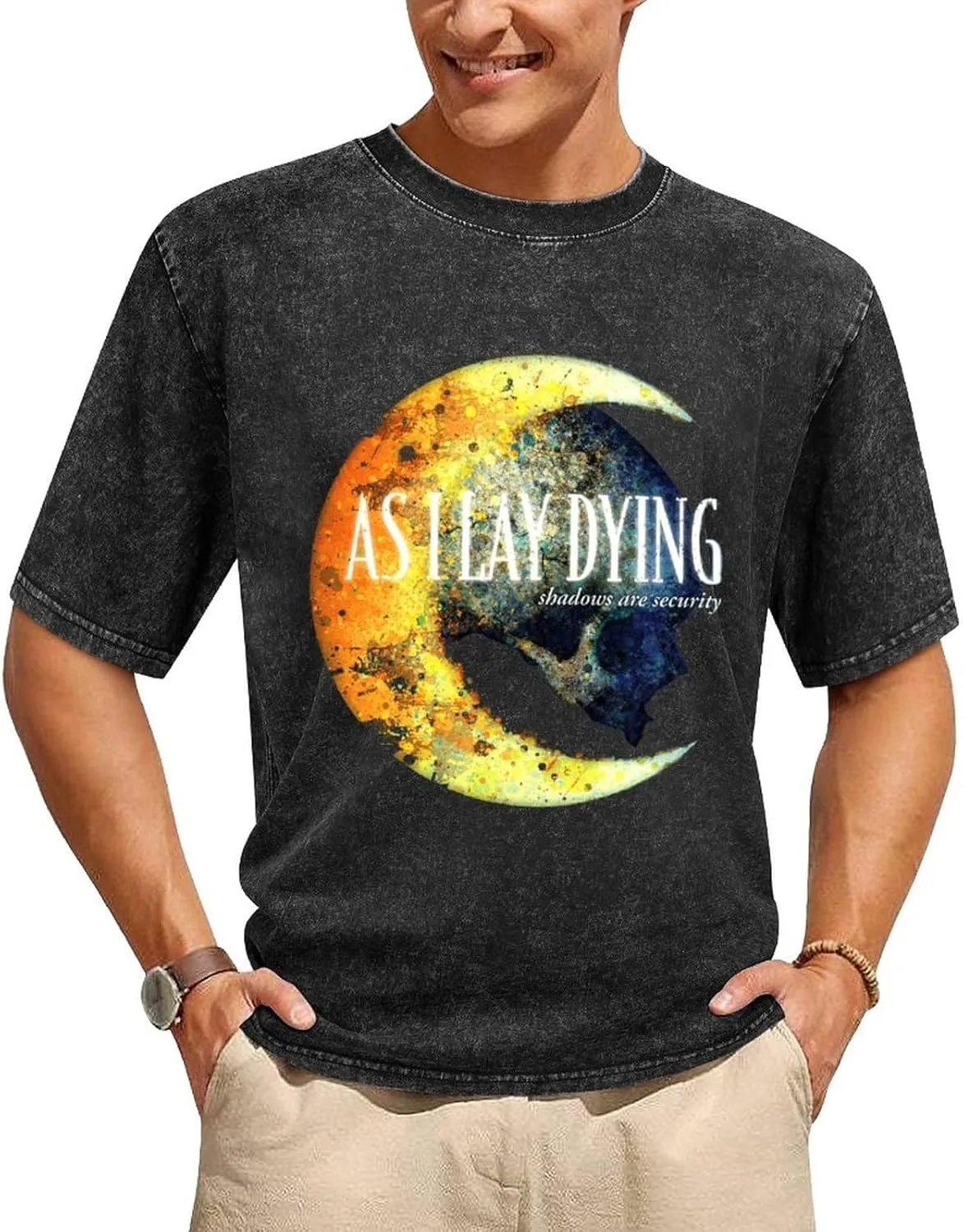 As I Lay Dying Shadows are Security Men's Women's Short Sleeve Soft Washed Cotton T-Shirt