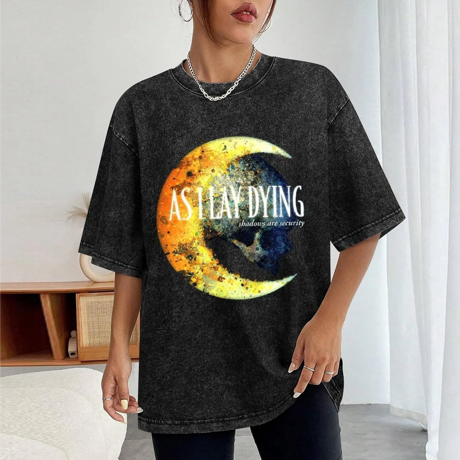 As I Lay Dying Shadows are Security Men's Women's Short Sleeve Soft Washed Cotton T-Shirt