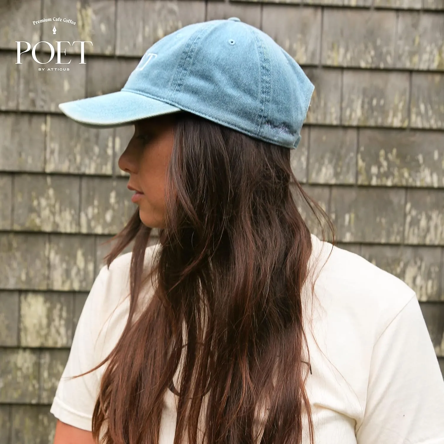 Atticus Poetry-Poet Coffee Dad Hat, Embroidered and Garment Washed, Cotton Twill Baseball Cap,